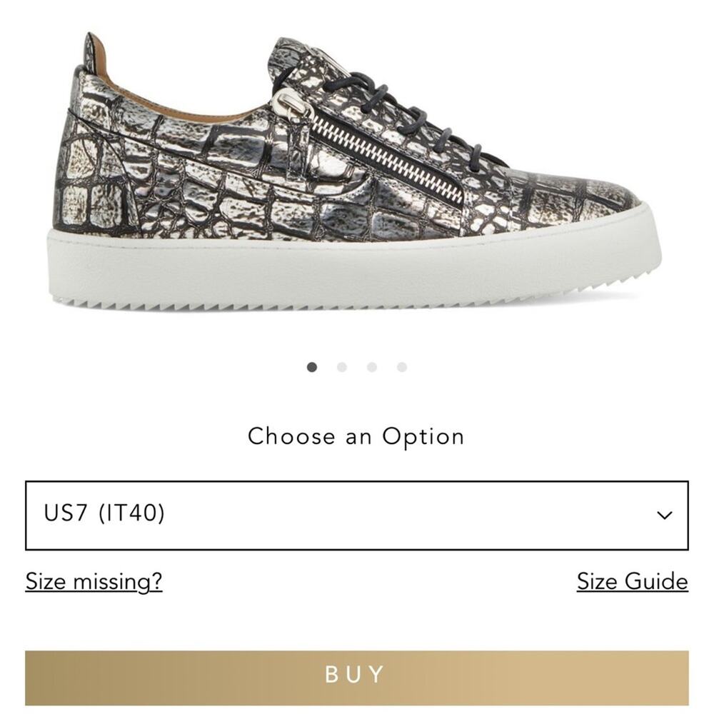 Giuseppe Zanotti Frankie men’s low top 40 us 7